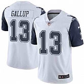 Nike Men & Women & Youth Cowboys 13 Michael Gallup White Color Rush Limited Jersey,baseball caps,new era cap wholesale,wholesale hats